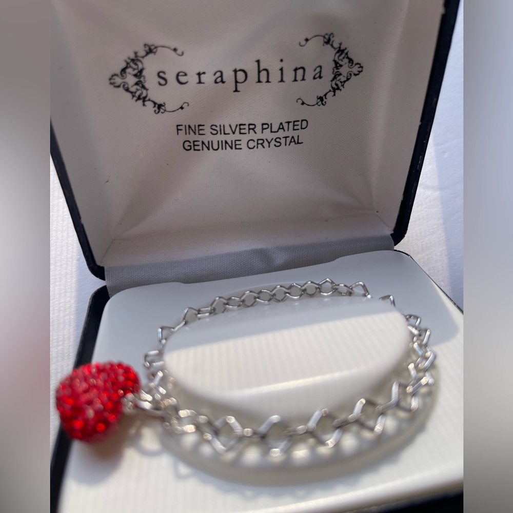 Seraphina Silver plated bracelet with red. ♥️ heart - Picture 6 of 6